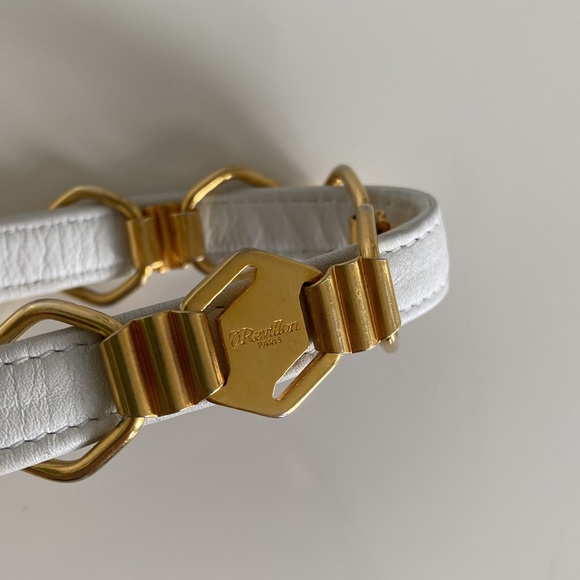 super Rare vintage Revillon 🇫🇷 white chevron crossbody bag - Picture 16 of 17